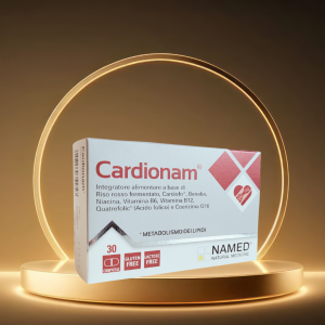 Škatlica Cardionam na zlatem podstavku - za vzdrževanje normalne ravni holesterola v krvi
