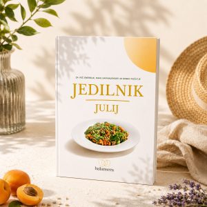 Julijski jedilnik Balansera 2026 – naslovnica jedilnika za več energije, manj napihnjenosti in dobro počutje