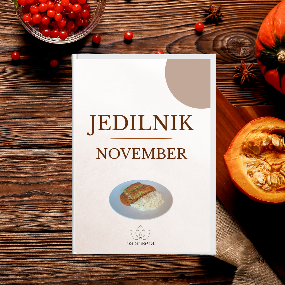 Jesenski jedilnik za november – Balansera Topel jesenski jedilnik za november – sistem prehranjevanja, ki uči razumeti telo in ga vodi do ravnovesja, topline in več energije.