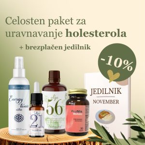 Celosten paket za uravnavanje holesterola – Olje 56, Olje 21, ProMik Maitake, Energy tonik in brezplačen jedilnik za podporo telesu (Balansera)