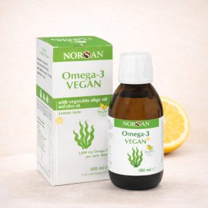 Norsan Omega-3 Vegan olje iz alg z okusom limone, 100 ml, naravni vir omega-3 maščobnih kislin