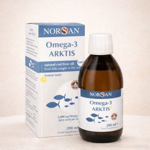 Norsan Omega-3 Arktis olje z visoko vsebnostjo DHA za podporo možganom, vidu in fokusu