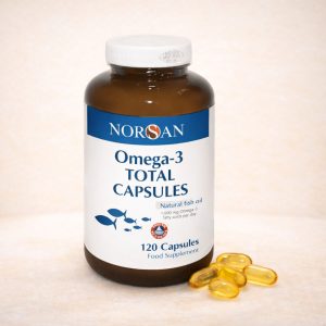 Norsan Omega-3 TOTAL kapsule z visoko vsebnostjo EPA za podporo srcu, ožilju in ravnovesju v telesu